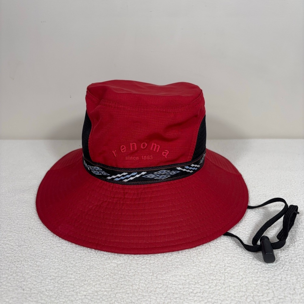 Renoma Bucket Hat Men's M* Circum 23" Red Mesh Sun‎ Outdoor Hiking Mountain